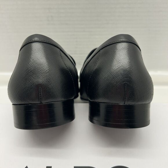 ALDO Mens Dress Shoe Monte Carlo Textured Black Synthetic Decorative Emblem Sz11 - Picture 10 of 12